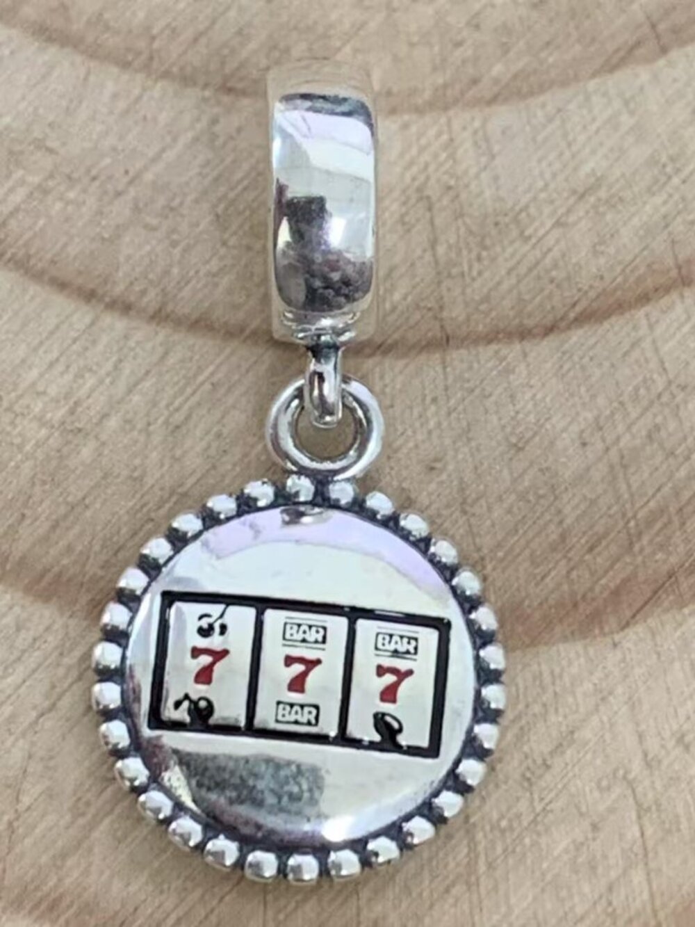 Pandora BAR 7 Dangle Charm Pendant, S925 Silver Jewelry